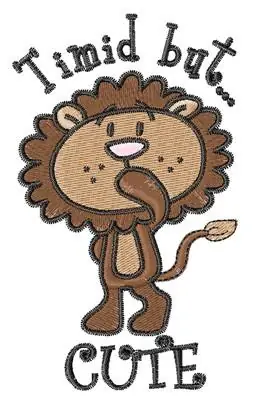Timid But Cute Embroidery Design Last Chance