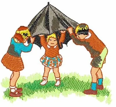Budget Kids Playing Embroidery Design