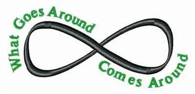 What Goes Around Embroidery Design Discount