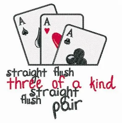 Authentic Three of a Kind Embroidery Design