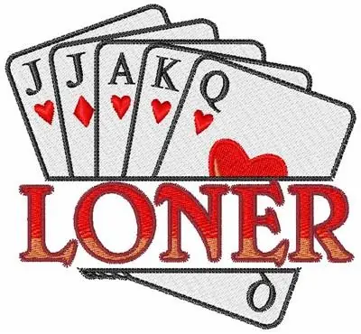 Euchre Loner Embroidery Design Exclusive Offer
