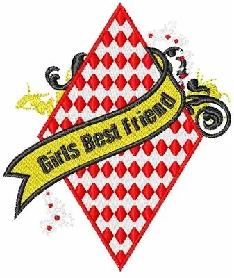 Premium Girls Best Friend Embroidery Design