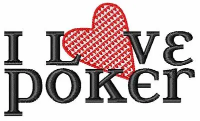 Hearts Poker Cards Embroidery Design Cheap