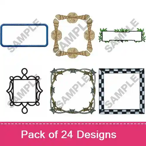 Affordable Decorative Frames Embroidery design pack by Great Notions, Embroidery Packs on EmbroideryDesigns.com