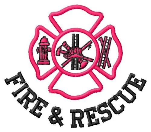 Fire & Rescue Embroidery Design Authentic