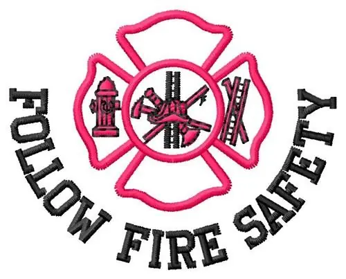 Fire Safety Embroidery Design Place Order