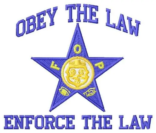 Obey The Law Embroidery Design Markdown