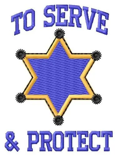 Save Now Serve & Protect Embroidery Design