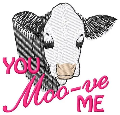 Markdown Moo-ve Me Embroidery Design