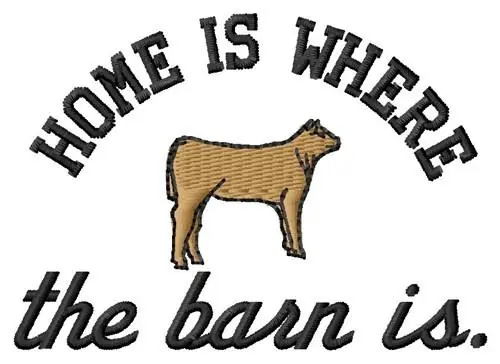 Place Order Home Is Barn Embroidery Design