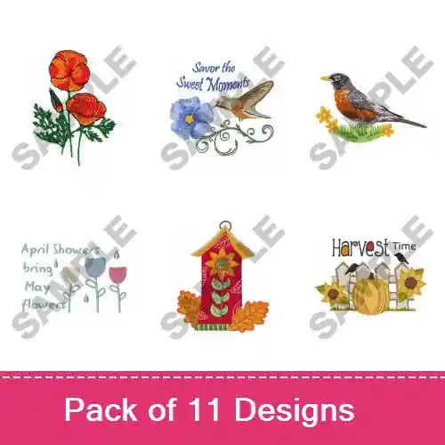 Certified Flowers To Make You Smile Embroidery design pack by Great Notions, Embroidery Packs on EmbroideryDesigns.com