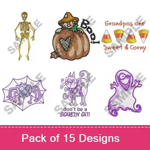 Fright Night Decor Embroidery design pack by Great Notions, Embroidery Packs on EmbroideryDesigns.com Big Sale