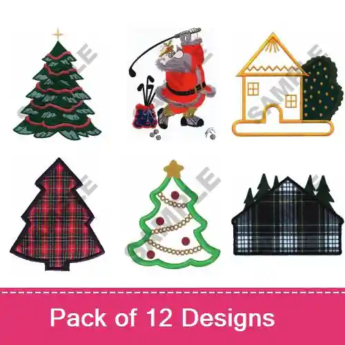 Christmas Applique Designs Embroidery design pack by Great Notions, Embroidery Packs on EmbroideryDesigns.com Holiday Sale