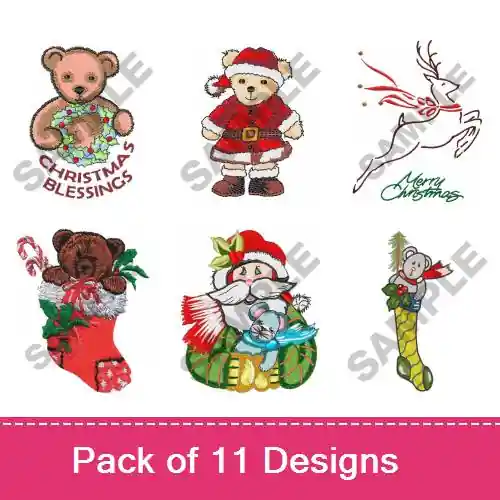 Holiday Wildlife Embroidery design pack by Great Notions, Embroidery Packs on EmbroideryDesigns.com Deal