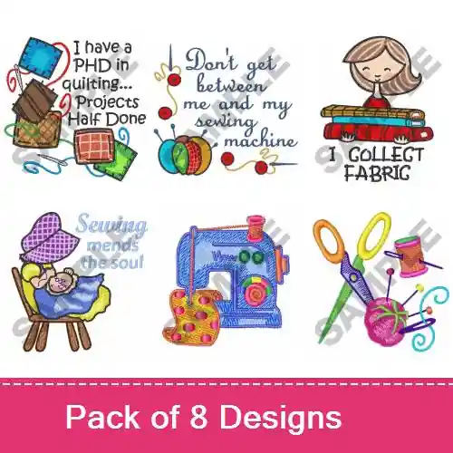 Just Sew Embroidery design pack by Great Notions, Embroidery Packs on EmbroideryDesigns.com Top Rated