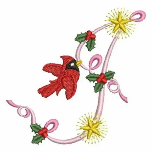 Budget Christmas Alphabet I Embroidery Design