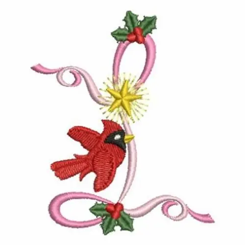 One Day Deal Christmas Alphabet L Embroidery Design