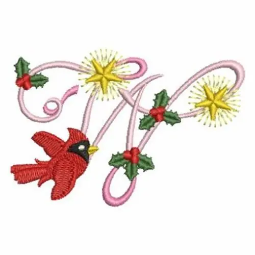 Christmas Alphabet W Embroidery Design Free Returns