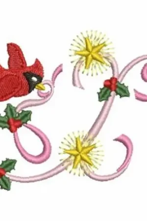 Affordable Christmas Alphabet X Embroidery Design