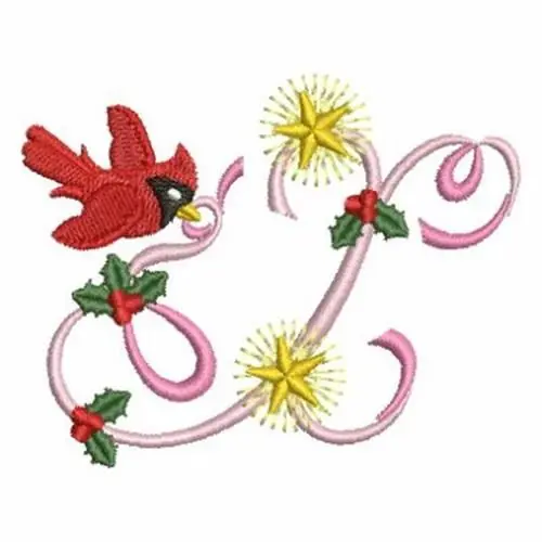 Affordable Christmas Alphabet X Embroidery Design