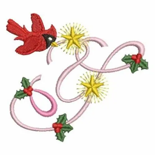 Christmas Alphabet Y Embroidery Design Viral