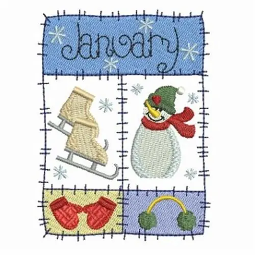 January Patchwork Embroidery Design Budget