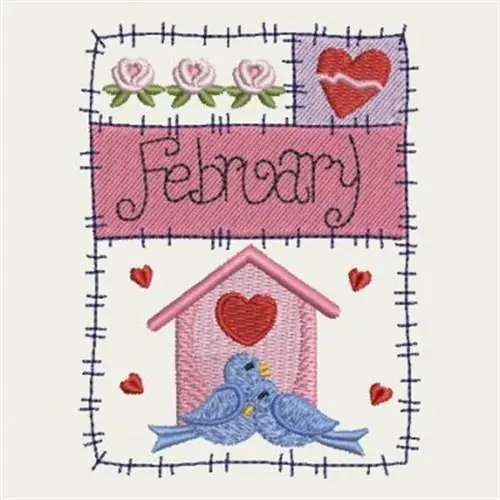 Secure Checkout February Patchwork Embroidery Design