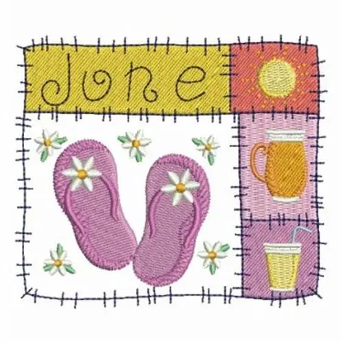 June Patchwork Embroidery Design Clearance