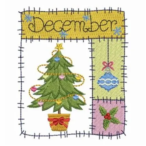 Last Chance December Patchwork Embroidery Design