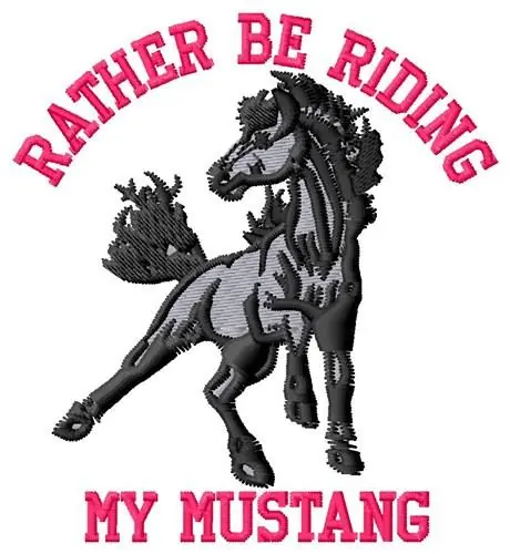 Seasonal Sale Riding Mustang Embroidery Design