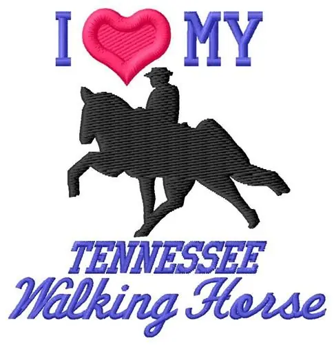 Special Discount Love Walking Horse Embroidery Design