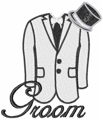 Brand New Groom Embroidery Design