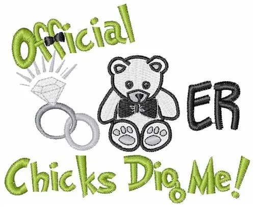 Chicks Dig Me Embroidery Design Instant Buy