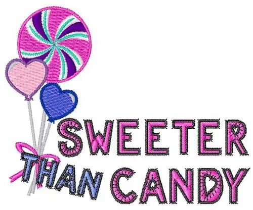 Sweeter Than Candy Embroidery Design Original