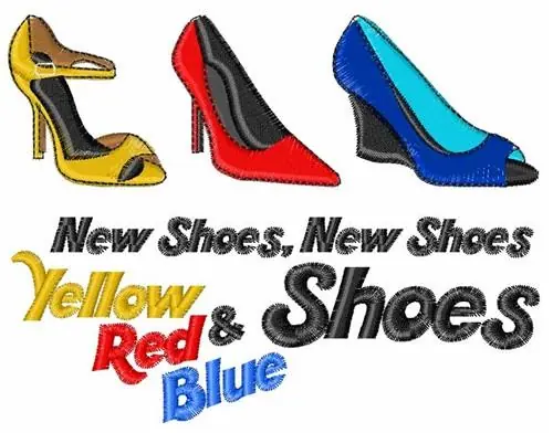 New Shoes Embroidery Design Premium