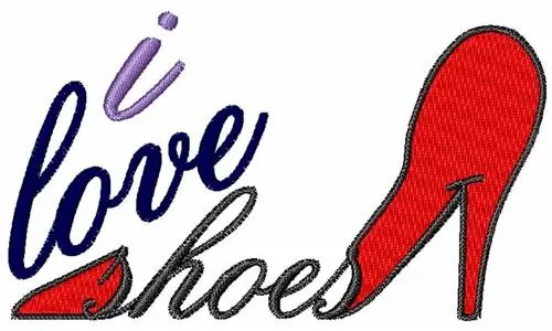 I Love Shoes Embroidery Design Big Sale