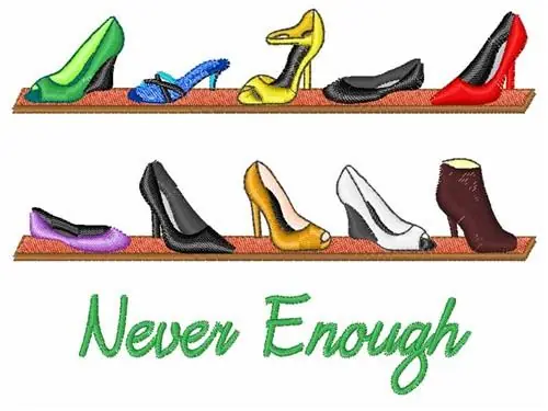 Seasonal Sale Never Enough Embroidery Design