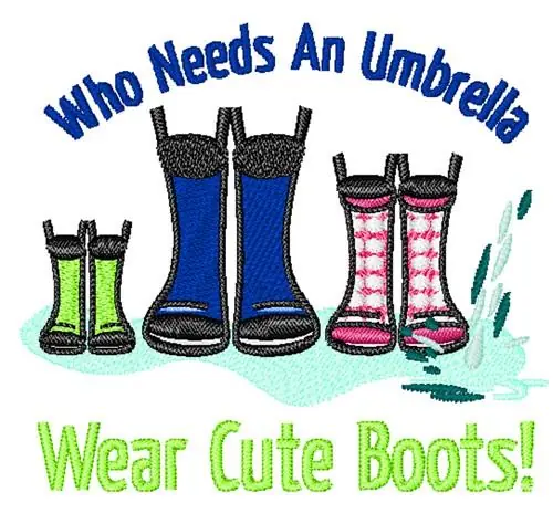 Wear Cute Boots Embroidery Design Top Rated