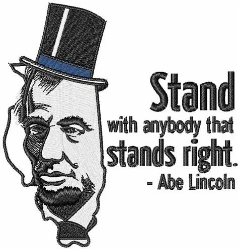 Stand Right Embroidery Design Same Day Shipping