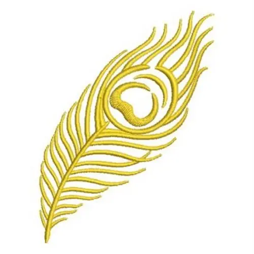 Premium Peacock Feather Drawing Embroidery Design