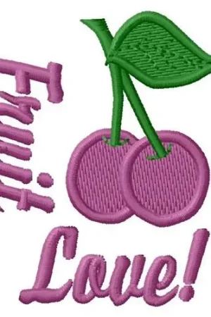 Affordable Fruit Love Embroidery Design