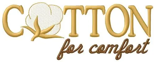 Cotton Comfort Embroidery Design Certified