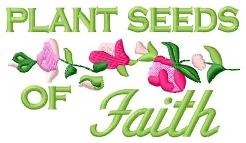 Limited Offer Plant Faith Embroidery Design