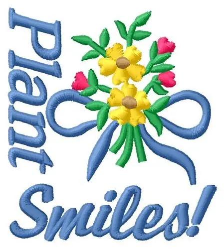 Plant Smiles Embroidery Design Top Rated