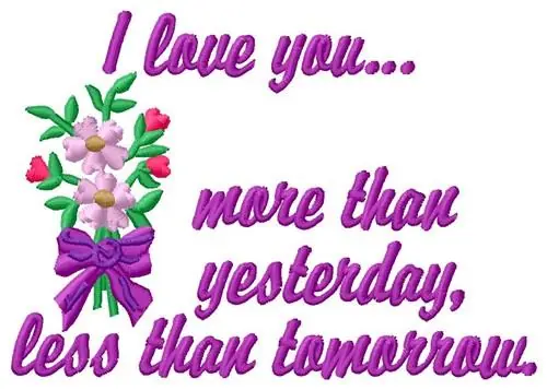 Love You Embroidery Design Sale