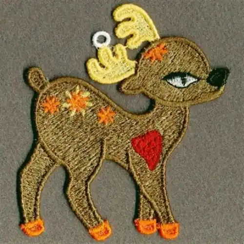 Fresh Stock FSL Reindeer Decoration Embroidery Design
