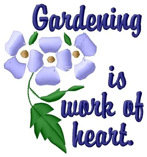 Flash Sale Gardening Heart Embroidery Design