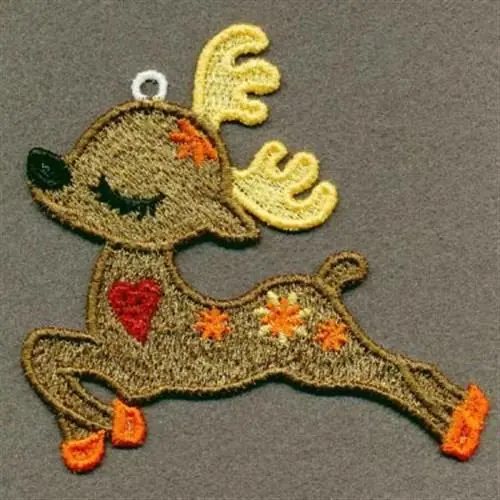 FSL Jumping Deer Embroidery Design Save Now