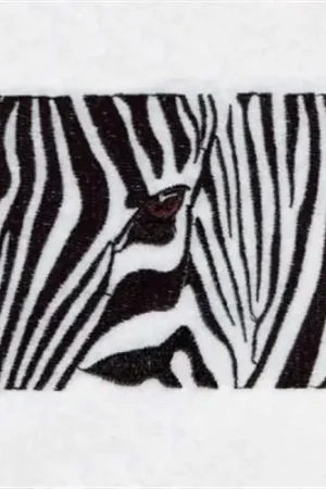 Zebra Face Embroidery Design Same Day Shipping