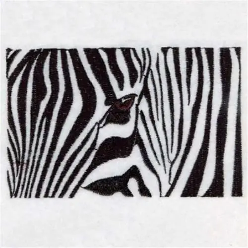 Zebra Face Embroidery Design Same Day Shipping